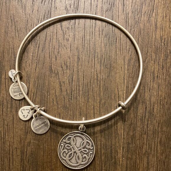 Alex & Ani Silver Adjustable Charm Bangle Bracelet Energy 2014. - Picture 2 of 3
